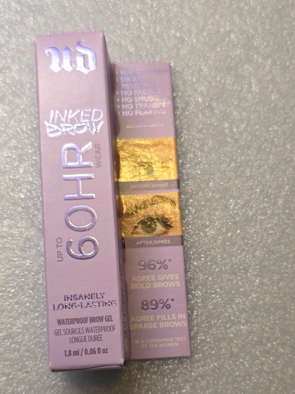 Urban Decay Inked Brow Waterproof Brow Gel - Lilac Packaging